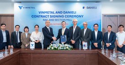 Vinmetal hợp tác với Danieli sản xuất thép ray đường sắt cao tốc và đô thị tại Việt Nam