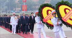 Lãnh đạo Đảng, Nhà nước viếng Chủ tịch Hồ Chí Minh nhân kỷ niệm 96 năm Ngày thành lập Đảng