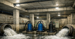 Hầm chống ngập đầu tiên Hà Nội, sức chứa 2.000m3 nước, nằm dưới sân của một trường học