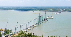 Cầu dây văng lớn thứ 2 Việt Nam, thuộc dự án 8.000 tỷ rút ngắn khoảng 80km từ miền Tây đến TP. HCM: Vượt ‘bão giá’, đang ở giai đoạn thi công khó khăn nhất