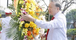 Tổng Bí thư, Chủ tịch nước Tô Lâm dâng hương tưởng niệm Tổng Bí thư Hà Huy Tập