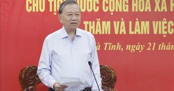 Tổng Bí thư, Chủ tịch nước Tô Lâm: Hà Tĩnh khơi dậy khát vọng phát triển, quyết tâm đạt mục tiêu tăng trưởng nhanh, bền vững