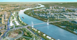 Thành phố nhỏ nhất Việt Nam sắp hoàn thành cầu dây văng 6.200 tỷ, mở lối đến trung tâm hành chính mới