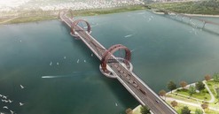 Việt Nam lần đầu tiên sở hữu cây cầu có kết cấu võng tự neo, là điểm nhấn kiến trúc tại khu kinh tế lâu đời bậc nhất cả nước