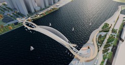 Dự án cầu đi bộ nghìn tỷ với kết cấu vòm thép lần đầu tiên được áp dụng tại Việt Nam vừa đạt dấu mốc mới