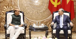 Tổng Bí thư, Chủ tịch nước Tô Lâm tiếp Bộ trưởng Quốc phòng Ấn Độ Rajnath Singh