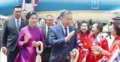 Tổng Bí thư, Chủ tịch nước Tô Lâm và Phu nhân bắt đầu thăm chính thức Vương quốc Thái Lan