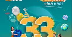 ABBank "mở hội" dịp sinh nhật 33 năm: Tặng 33 xe máy điện cùng hàng chục ngàn quà hấp dẫn cho khách hàng