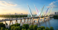 Dự án cầu dây văng hơn 7.300 tỷ bắc qua dòng sông biểu tượng có bóng dáng Đèo Cả chính thức bước vào giai đoạn then chốt