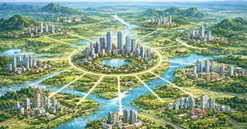 Quy hoạch Hà Nội 100 năm: Hé lộ mô hình chùm đô thị hướng tâm kết nối toàn Vùng Thủ đô