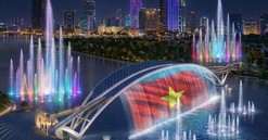 Không chỉ xây cầu nghìn tỷ với kết cấu vòm thép lần đầu tiên được áp dụng tại Việt Nam, doanh nghiệp này còn muốn tài trợ thêm màn nhạc nước đỉnh cao