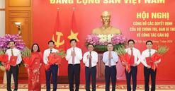 Công bố các quyết định của Bộ Chính trị, Ban Bí thư về công tác cán bộ