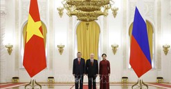 Tổng thống Liên bang Nga Vladimir Putin chủ trì Lễ đón Tổng Bí thư, Chủ tịch nước Tô Lâm