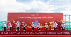 DOJILAND chính thức cất nóc tòa tháp khách sạn Diamond Crown Hai Phong