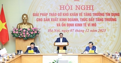 Thủ tướng chủ trì hội nghị tháo gỡ khó khăn về tăng trưởng tín dụng