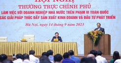 Thủ tướng chủ trì hội nghị làm việc với doanh nghiệp Nhà nước trên phạm vi toàn quốc