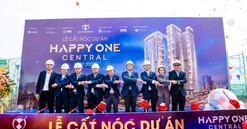 Vạn Xuân Group tổ chức lễ cất nóc tại dự án Happy One Central 