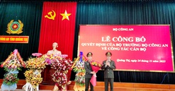 Điều động Giám đốc Công an tỉnh Quảng Trị đến nhận công tác và giữ chức vụ Phó Cục trưởng Cục An ninh kinh tế