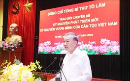 Tổng Bí thư Tô Lâm trao đổi chuyên đề "Kỷ nguyên phát triển mới - Kỷ nguyên vươn mình của dân tộc Việt Nam"