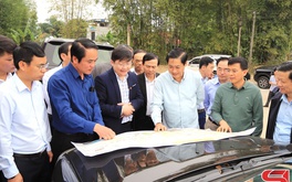Sơn La: Đồng chí Bí thư Tỉnh ủy kiểm tra công tác chuẩn bị đầu tư tuyến đường cao tốc Hòa Bình - Mộc Châu