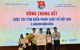 Sinh viên trường Đại học Luật Hà Nội giành ngôi vị quán quân Cuộc thi tìm hiểu pháp luật về đất đai E - Golden