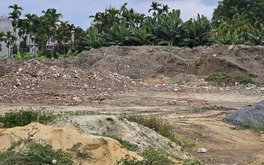 Công ty Rin Rin đổ phế thải xây dựng trái phép, biến ruộng lúa thành bãi rác