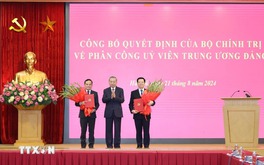 Công bố quyết định phân công Trưởng ban Kinh tế TW và Trưởng ban Dân vận TW