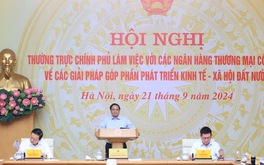 Thường trực Chính phủ làm việc với các ngân hàng thương mại cổ phần