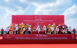 Golden Crown Hai Phong chính thức cất nóc, khẳng định vị thế biểu tượng phố Cảng