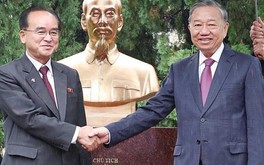Tổng Bí thư Tô Lâm dự Lễ khánh thành tượng Chủ tịch Hồ Chí Minh tại Triều Tiên