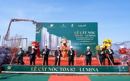 Sunshine Group cất nóc tòa S2 Lumina tại dự án căn hộ hàng hiệu đầu tiên ở KĐT Ciputra 