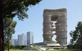 Sắp hoàn thiện tòa nhà chọc trời cao gần 200m, kiến trúc tựa hẻm núi mở ra giữa trời