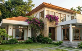 Tận hưởng cuộc sống yên bình trong căn hộ với kiến trúc nhà vườn đương đại giữa làng quê