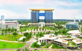 Trung tâm hành chính 23 tầng có bãi đáp trực thăng dự kiến trở thành một phần của Thành phố khoa học - công nghệ Bắc TP. HCM