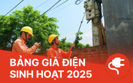 Cập nhật bảng giá điện sinh hoạt mới nhất hiện nay (áp dụng từ ngày 10/5/2025)