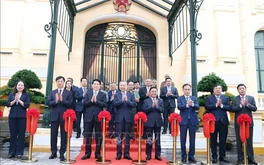 Tổng Bí thư Tô Lâm dự Lễ bàn giao công trình Tòa nhà Bắc Bộ Phủ, số 2 Lê Thạch (Hà Nội)