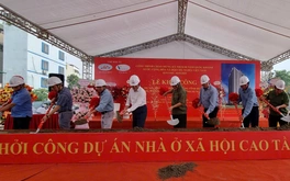 Đại gia Đường "bia" khởi công dự án nhà ở xã hội ở Vĩnh Hưng có 3 tầng hầm, thiết bị vệ sinh dát vàng