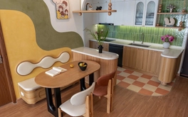 Cải tạo căn hộ 80m2 theo bảng màu rực rỡ với 320 triệu đồng