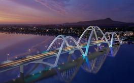 Sắp hoàn thiện cây cầu 1.300 tỷ bắc qua dòng sông lịch sử của miền Trung