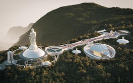 Tượng Phật cao nhất thế giới tại Việt Nam: Hạng mục đầu tiên dần thành hình, dự kiến hoàn thiện sau 1 năm nữa