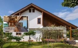 Cảm nhận không gian sống chậm giữa khu vườn xanh trong ngôi nhà mái dốc yên bình