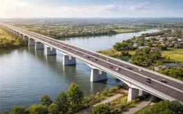 Cầu vượt sông quan trọng của tuyến đường Vành đai 4 - Vùng Thủ đô đón tin vui