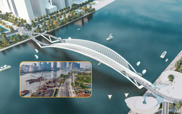 Cầu đi bộ nghìn tỷ với kết cấu vòm thép lần đầu được áp dụng tại Việt Nam đạt dấu mốc quan trọng
