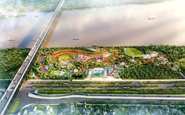 Công trình mở đầu cho việc hình thành trục đại lộ cảnh quan sông Hồng 27 tỷ USD đang được triển khai xây dựng