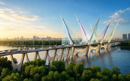 Dự án cầu dây văng hơn 7.300 tỷ bắc qua dòng sông biểu tượng có bóng dáng Đèo Cả chính thức bước vào giai đoạn then chốt