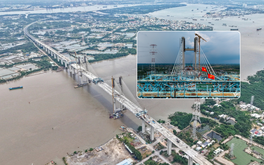 Khoảng 10 ngày nữa, Việt Nam sẽ hợp long cây cầu dây văng 3.500 tỷ cao nhất cả nước