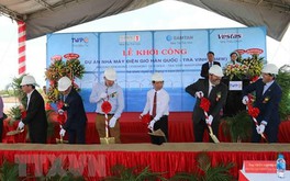 Construction kicked off at wind farm in Mekong Delta province