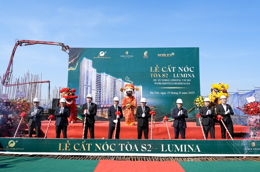 Sunshine Group cất nóc tòa S2 Lumina tại dự án căn hộ hàng hiệu đầu tiên ở KĐT Ciputra 