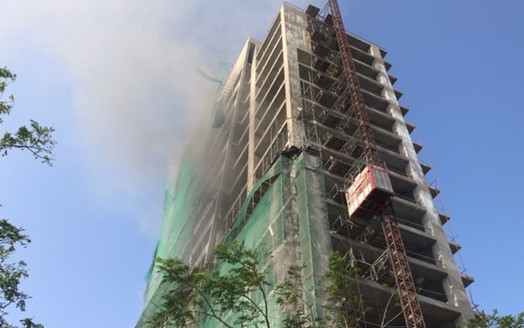 Đà Nẵng: Cháy tại toà nhà DITP Trung Nam đang xây dựng