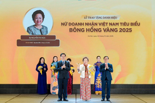 Chủ tịch Tập đoàn BRG lần thứ 6 được vinh danh
TOP 10 “Nữ doanh nhân Việt Nam tiêu biểu - Bông hồng Vàng 2025”